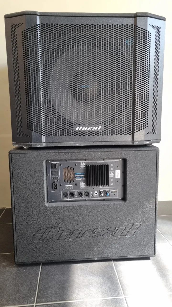 2 Caixas Oneal Sub Opsb-3218d-pt Preta