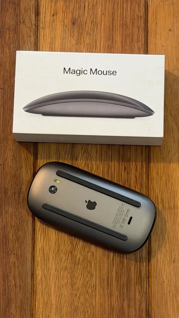 Magic Mouse 2 - Apple (Space Gray) - com caixa, manual e cabo originais - Foto 4