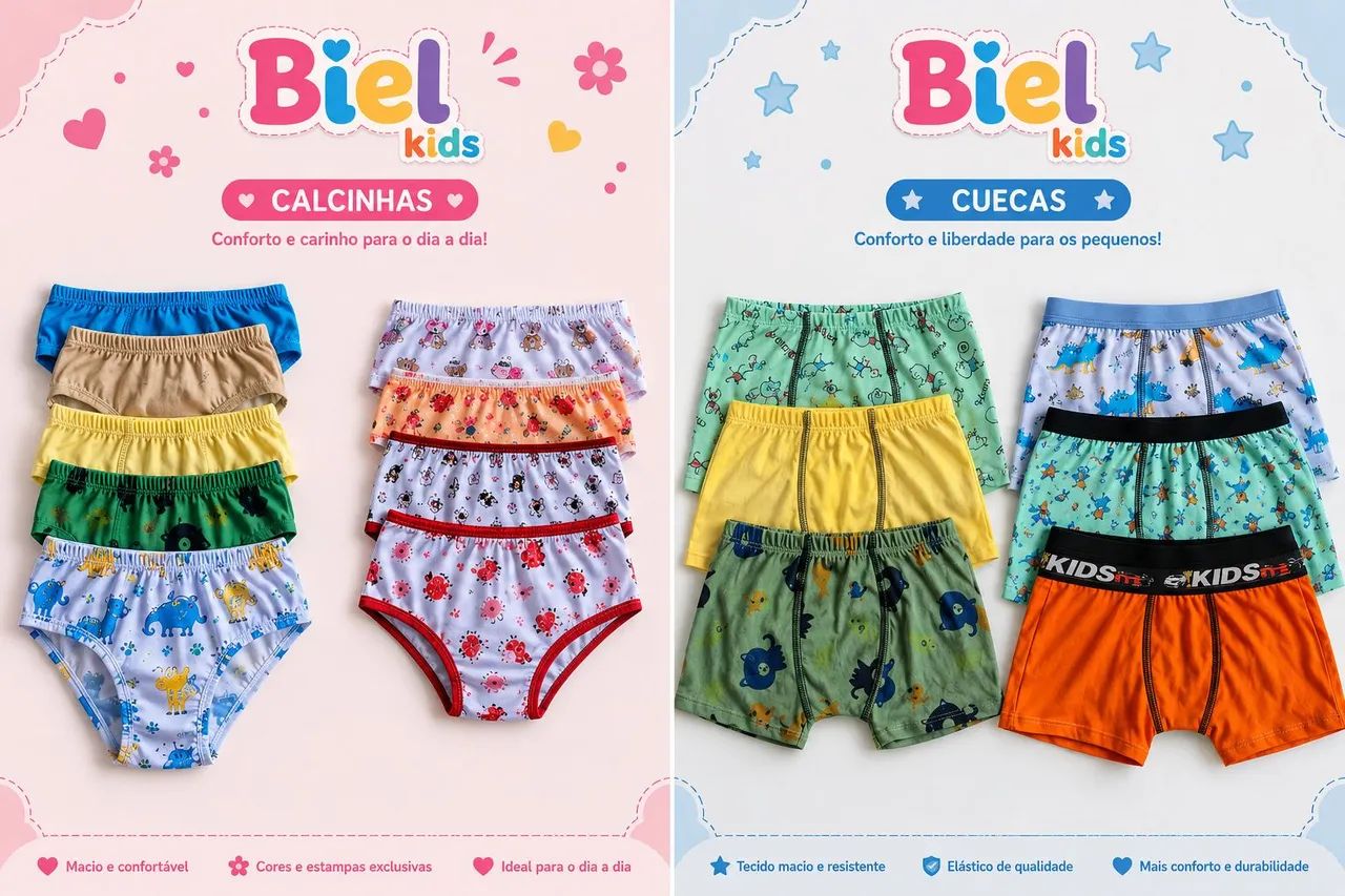Calcinhas e cuecas para crianças  - Foto 3