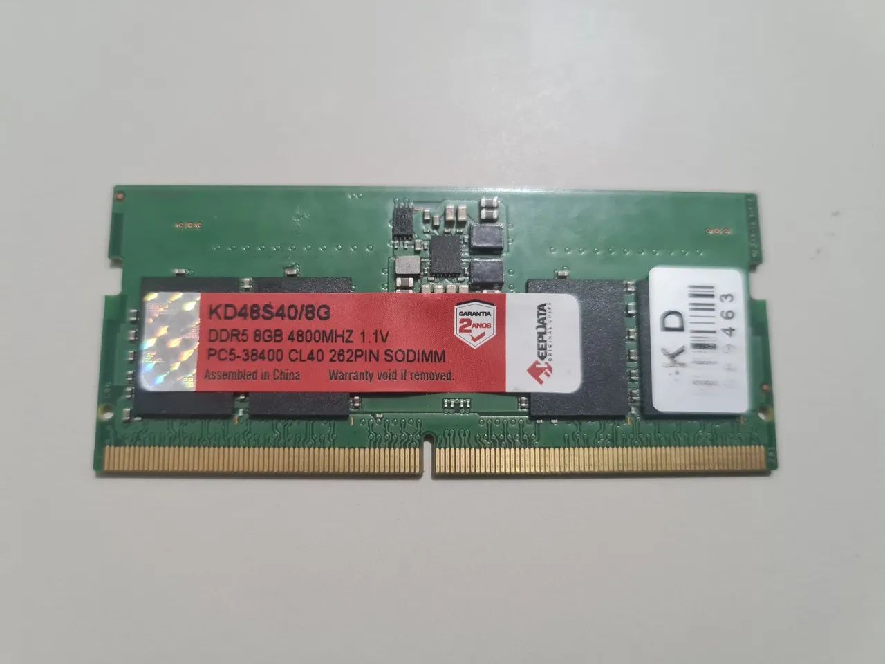 Memória 8GB DDR5 4800mhz de Notebook Keepdata/SK Hynix, funcionando 100%