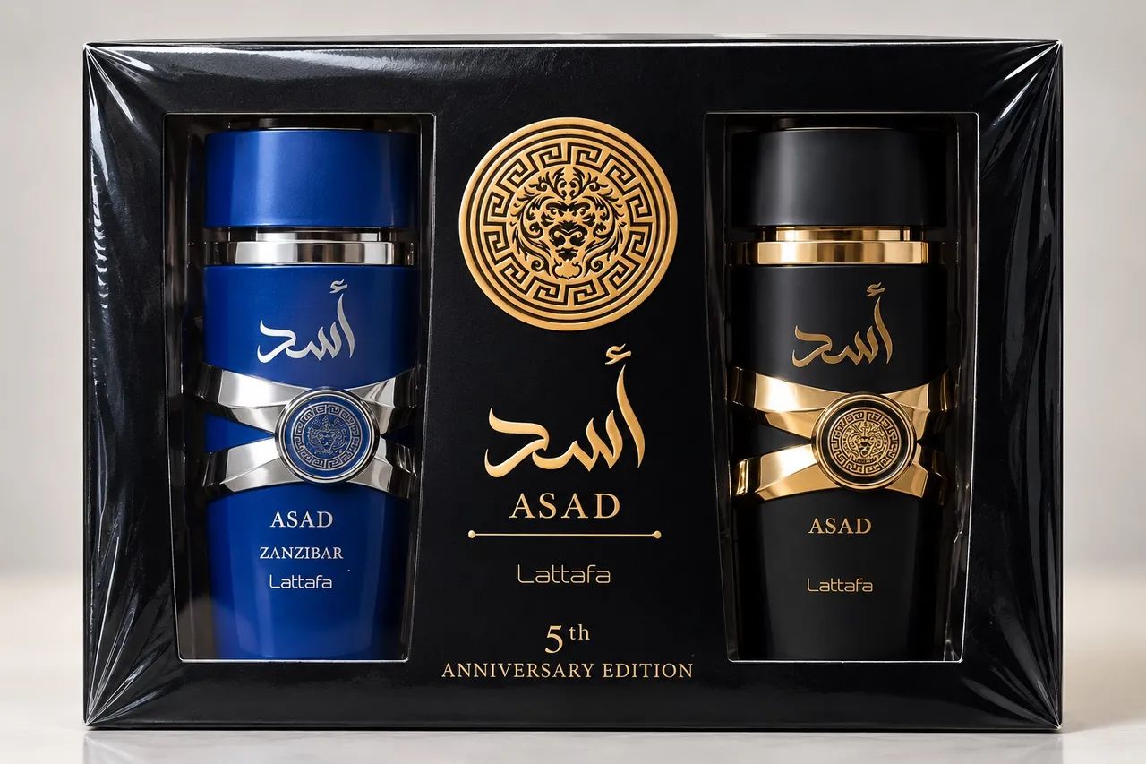 Kit Lattafa Asad 5th Anniversary Edition Original Lacrado 2x100ml