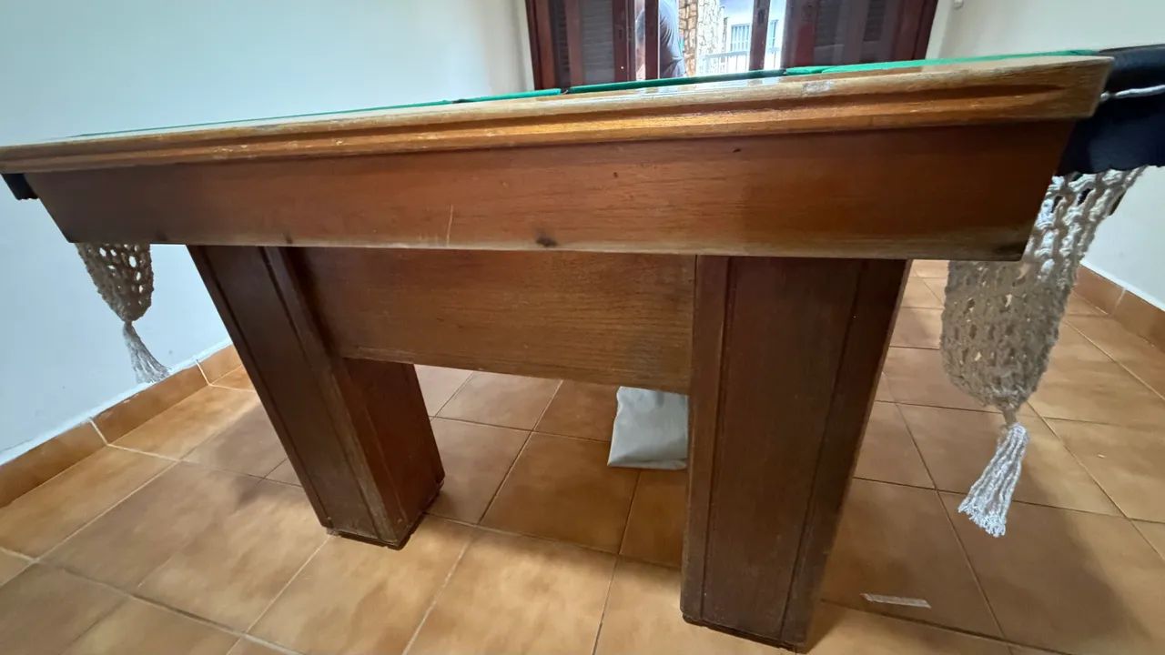 MESA DE SINUCA MADEIRA MACIÇA  - Foto 2
