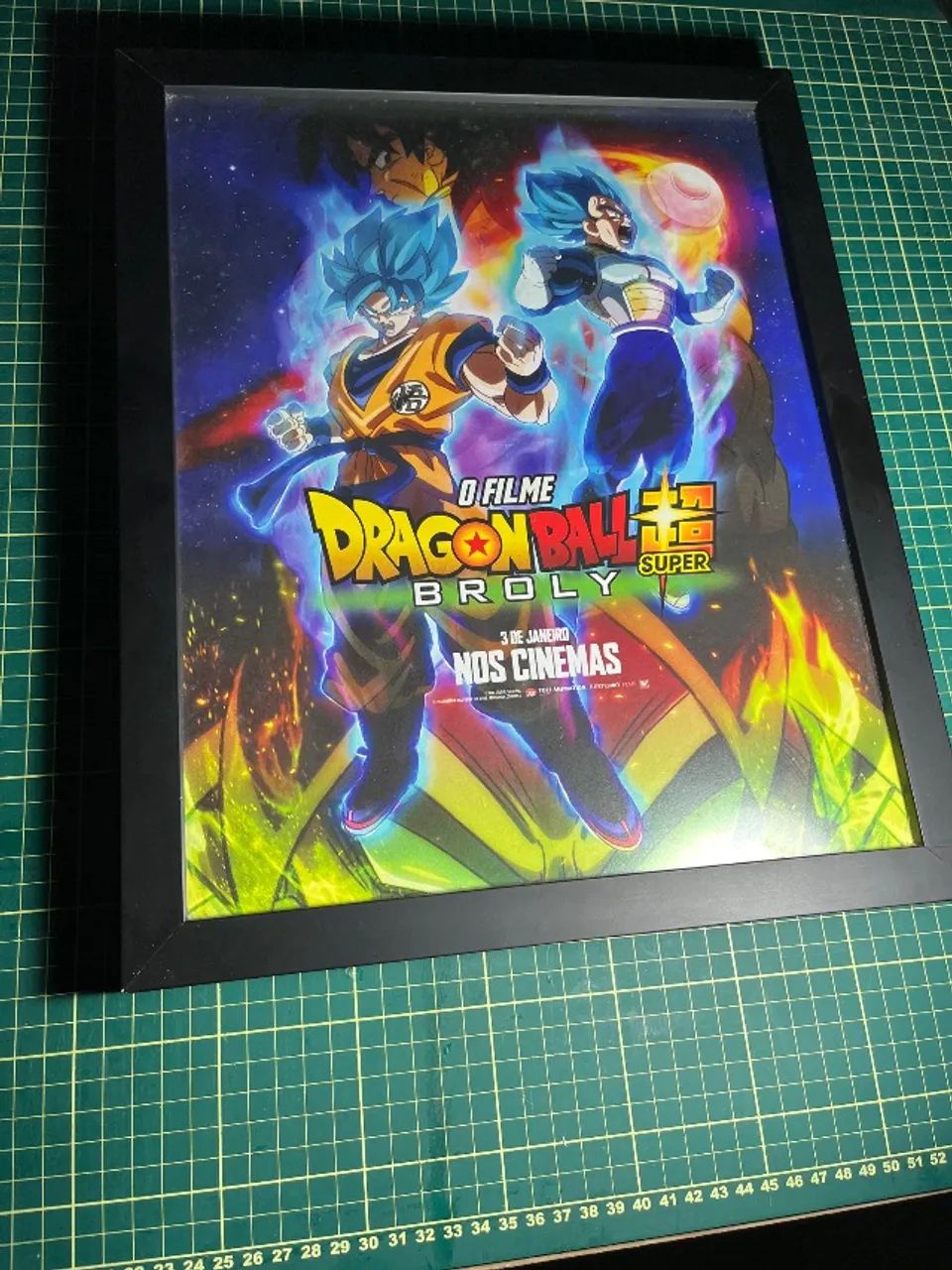 Quadro Dragon Ball Super Broly Original de Cinema Emoldurado
