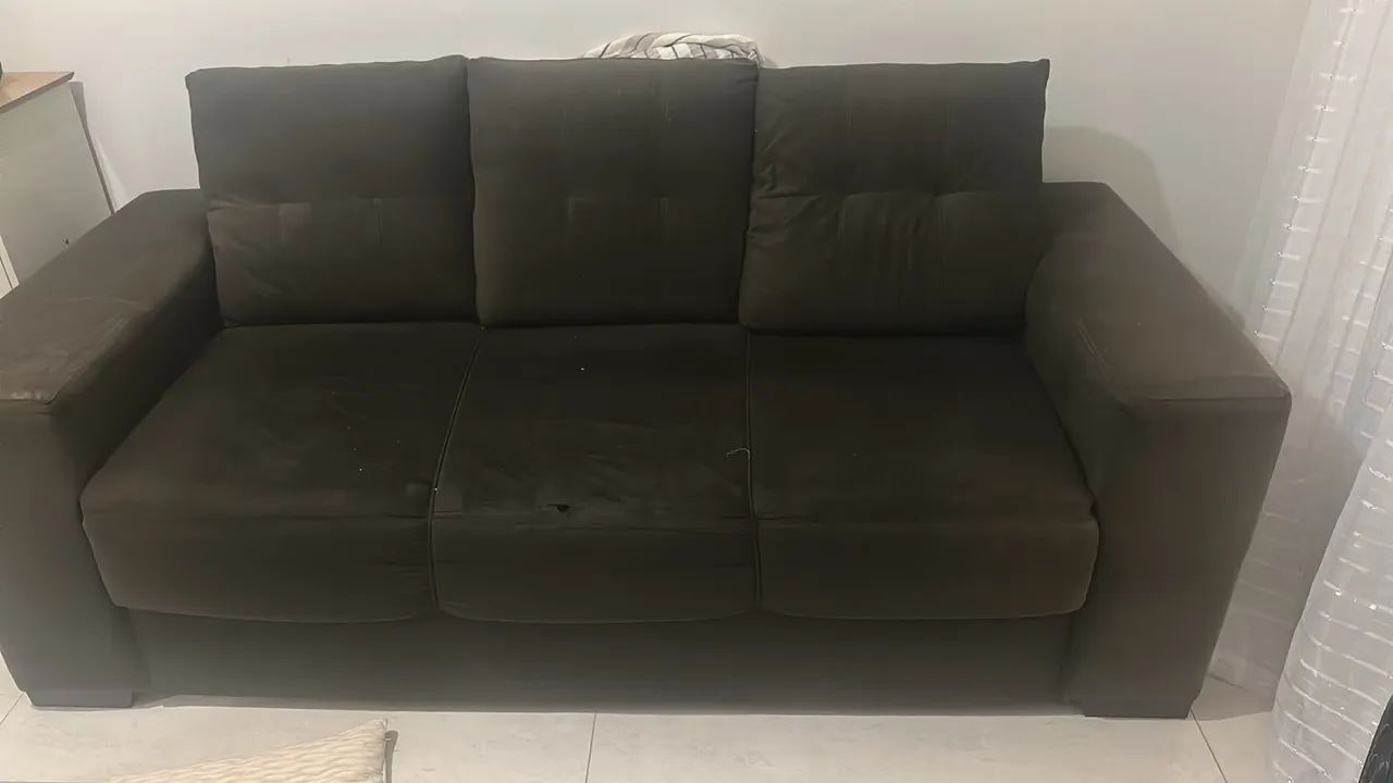 Sofá Marrom de 3 Lugares - Oportunidade!  Preço: - Foto 3