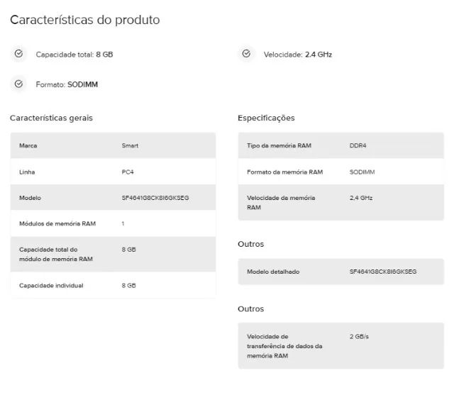 Memória RAM Smart Ddr4 8gb Pc4-2400t  - Foto 3
