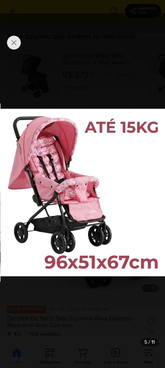 Carrinho de passeio  - Foto 3