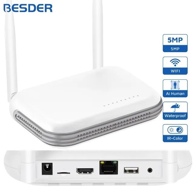Mini NVR 8CH compativel com Câmeras ICSEE e YOUSEE branco