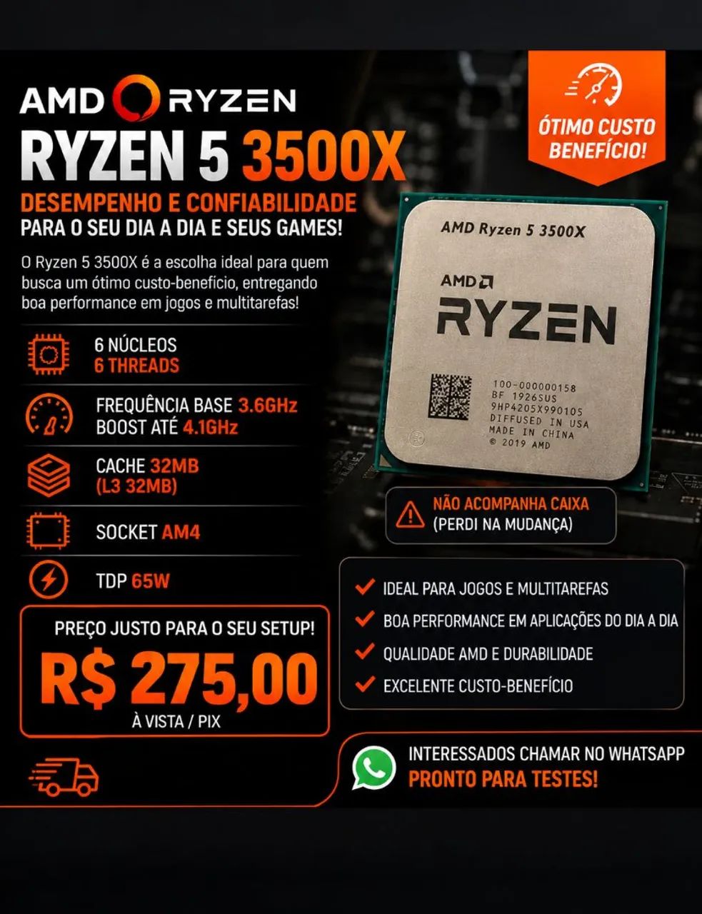 Ryzen 5 3500x OEM - Usado
