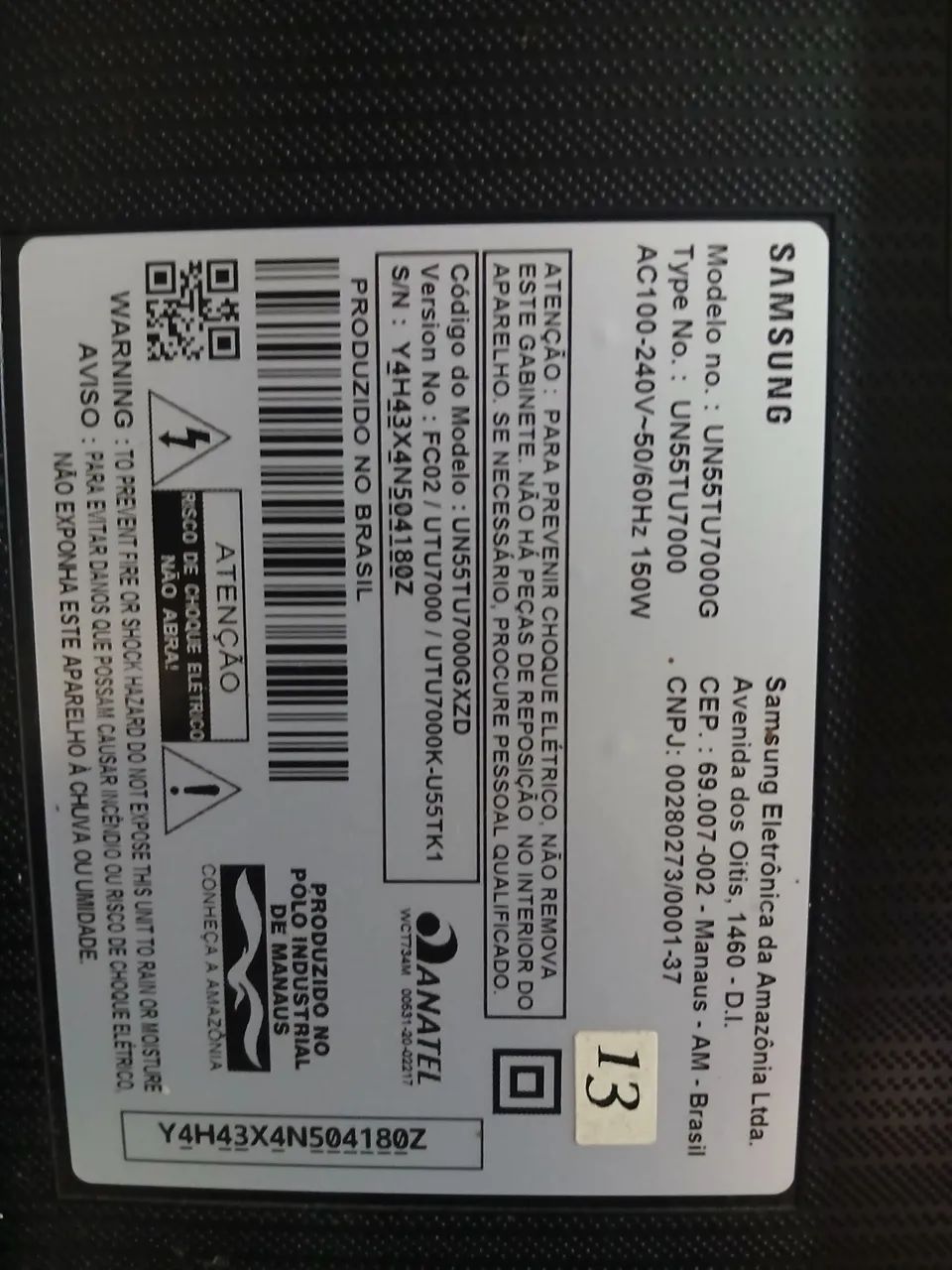 Tv samsung 55 pol com defeito  - Foto 3