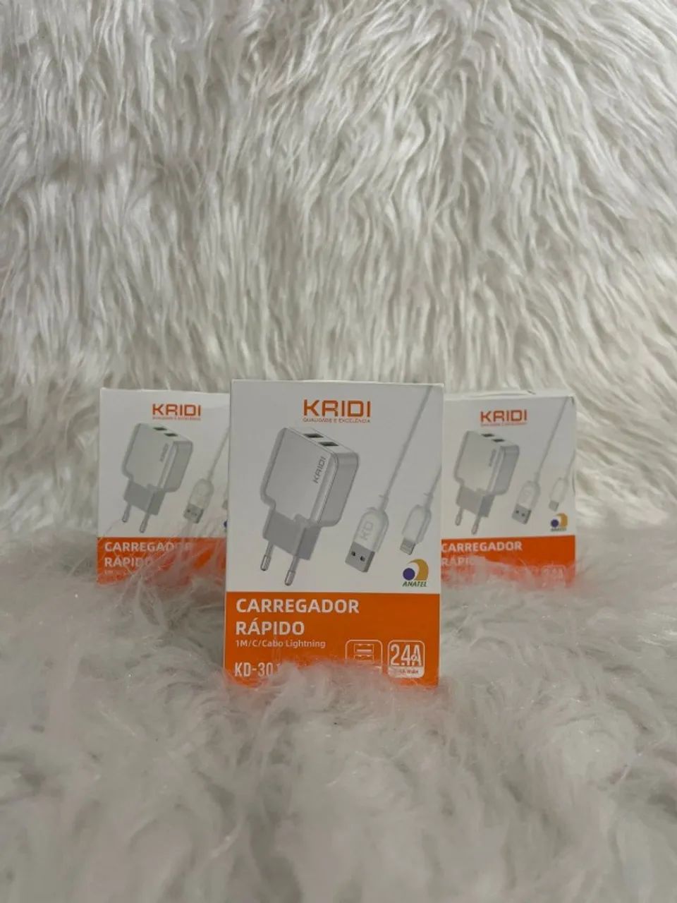 Carregador Rápido iPhone Kaidi KD-301A Duplo USB com Cabo - Foto 2