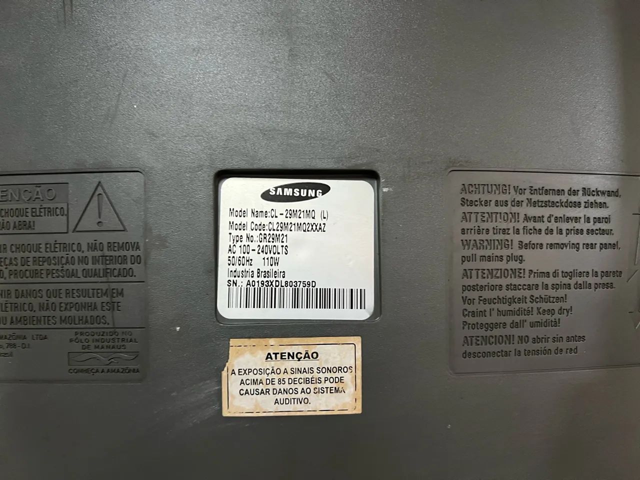Tv de Tubo Samsung CRT 29 Polegadas CL-29M21MQ - Foto 5