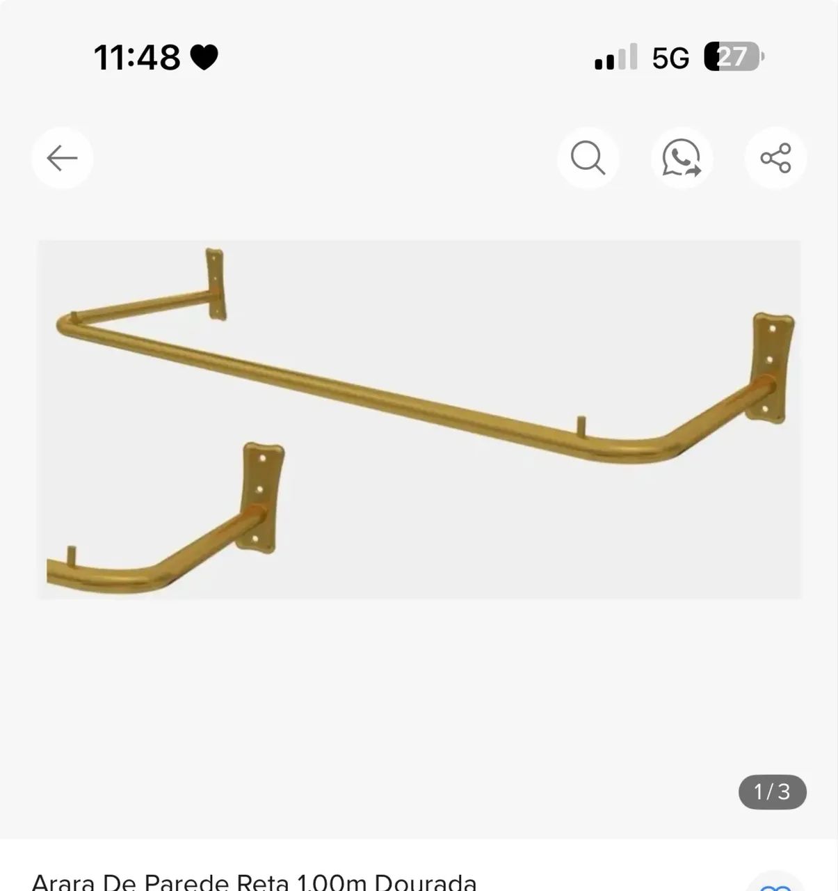 Araras industrial dourada 