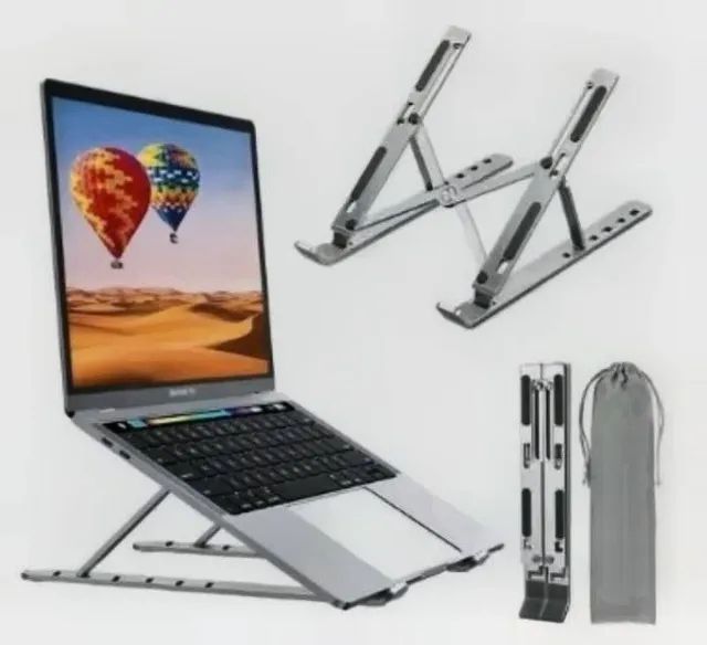 Suporte de Notebook e tablet em alumínio dobrável portátil - Foto 2