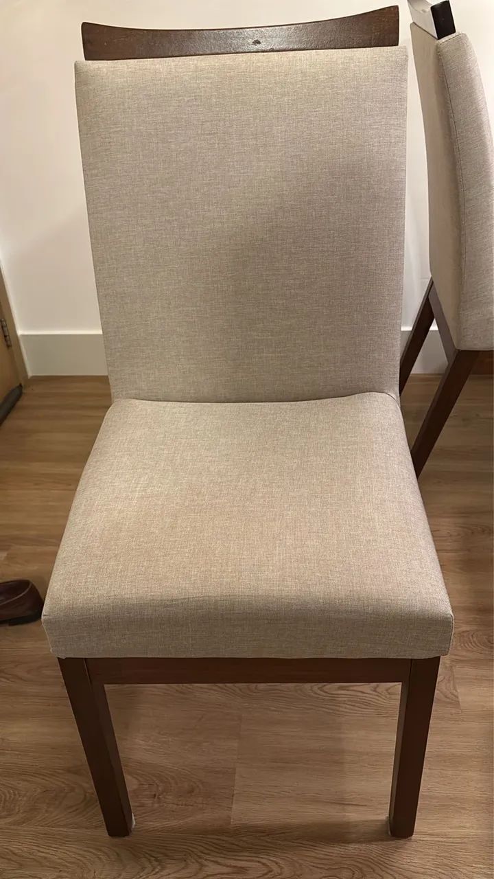 Conjunto: 4 Cadeiras Madeira sala jantar + pé de mesa  - Foto 5