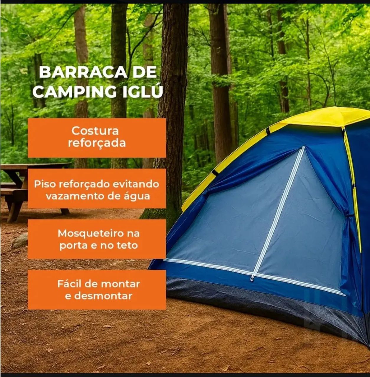 Barraca camping 4 lugares - Foto 3