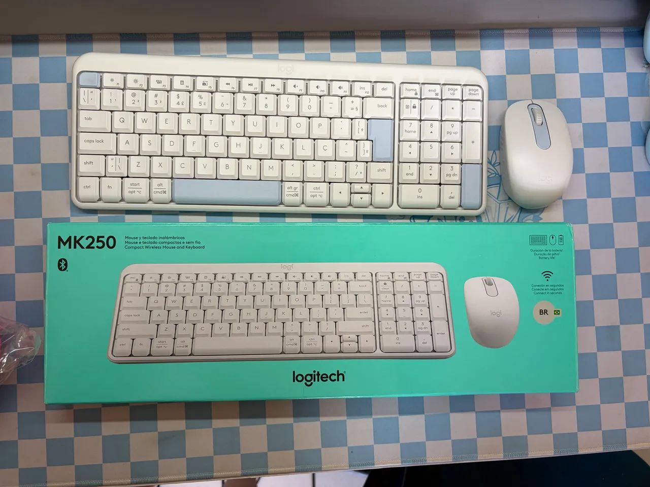 Kit Teclado e Mouse Logitech MK250 usado - Foto 2