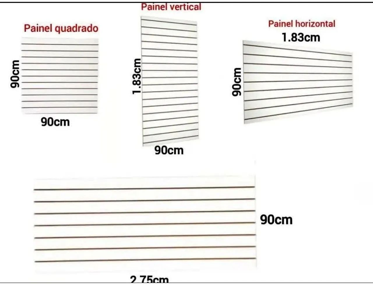 Painel canaleta em mdf