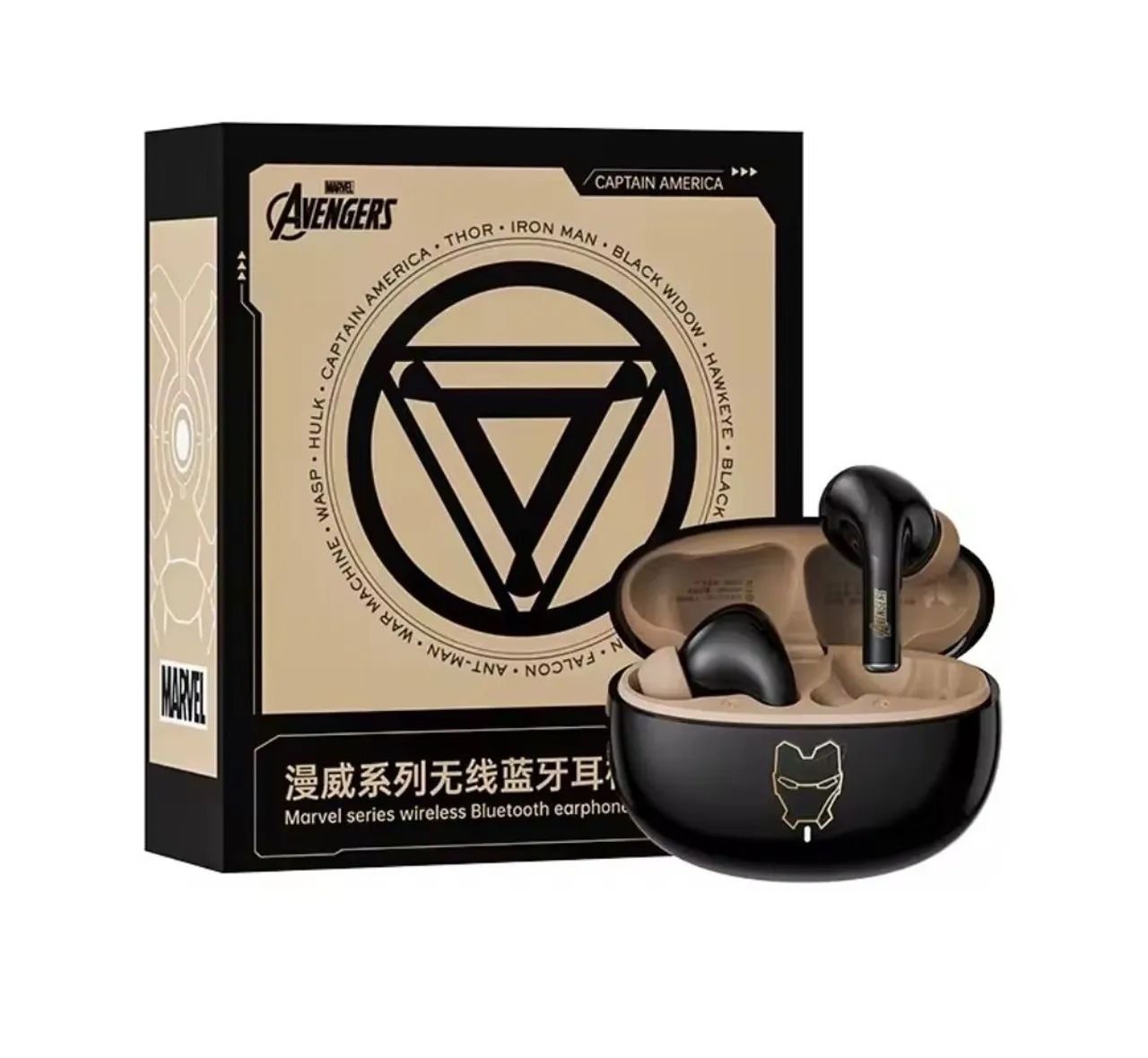 Fone de ouvido bluetooth homem de ferro e capitão América  - Foto 4