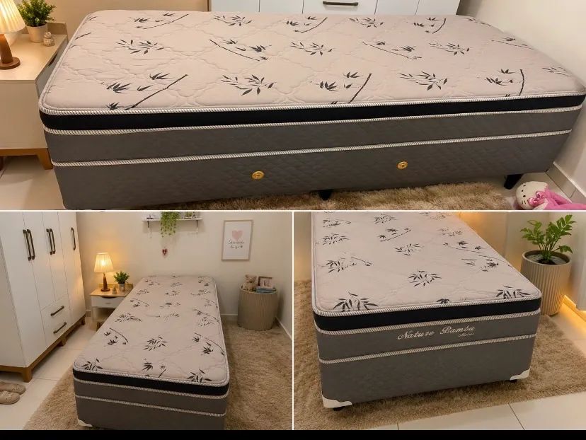 Cama Box  solteiro molas ensacadas  - Foto 2