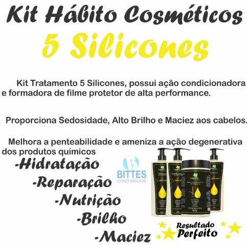 Kit Reparação Nutrição Profunda 5 Silicones Bittes Hair (2) - Foto 3