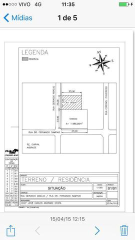 Terreno med. 1.484m², Rua na 3º quadra atrás do Hotel Celi e Ibis Hotel