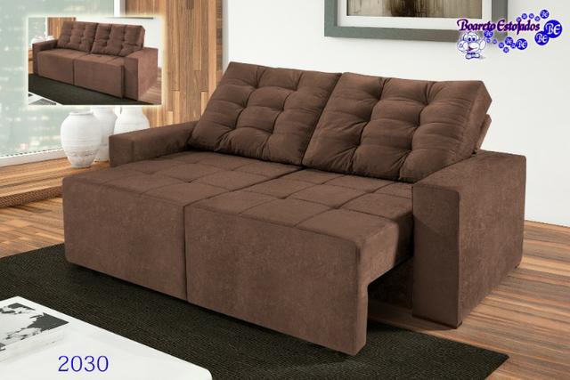 Sofá retrátil e reclinável Ref2030 Boareto #evk2030 - Foto 2