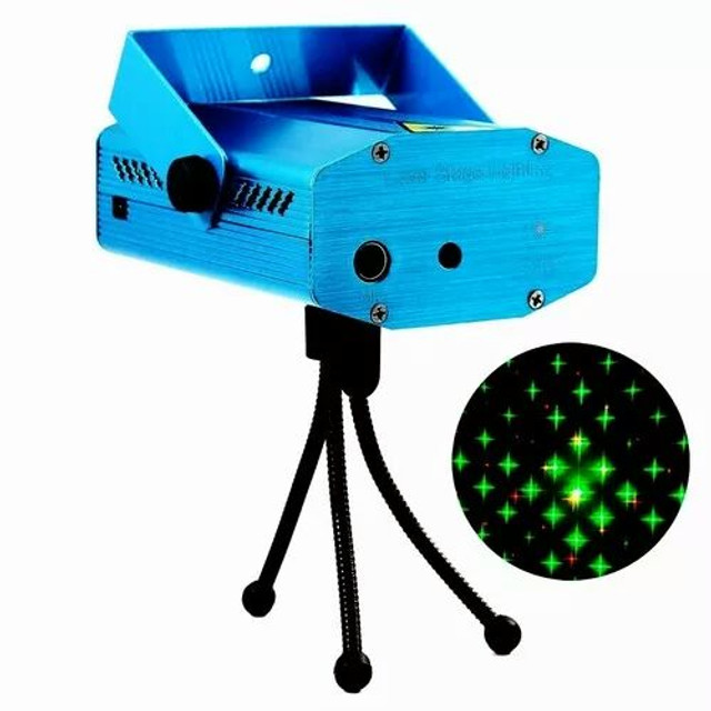 Mini Laser Stage Lighting Projetor Holográfico Tripé - Foto 2