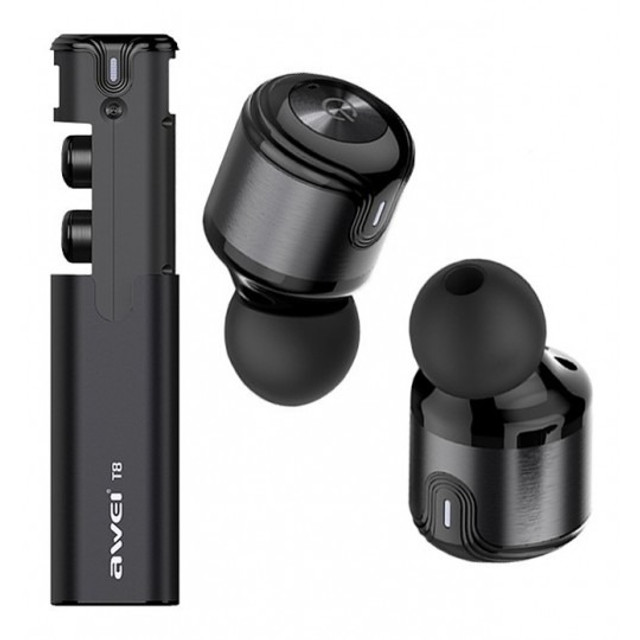 Fone De Ouvido Earfone Sem Fio Bluetooth Awei T8 C/ Case - Foto 2