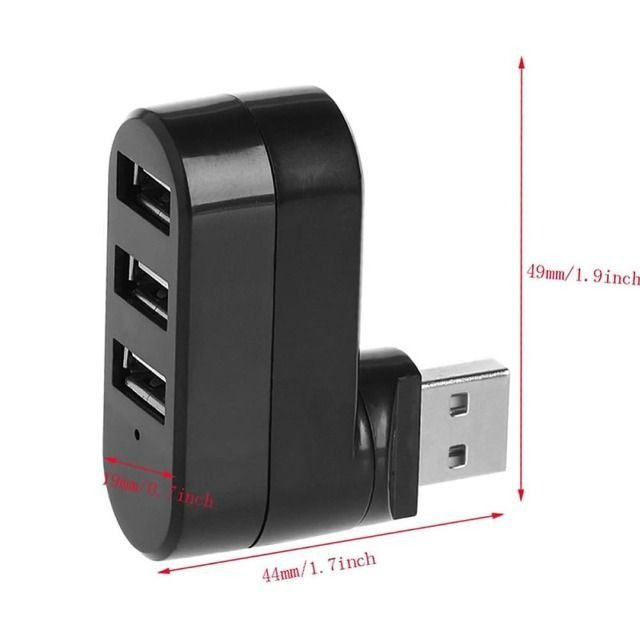 Mini Hub 180 Graus Com 3 Portas Usb Lelong - Le-5561