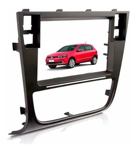 Moldura Painel 155 Dvd 2 Din Volkswagen Gol G6 - Preto