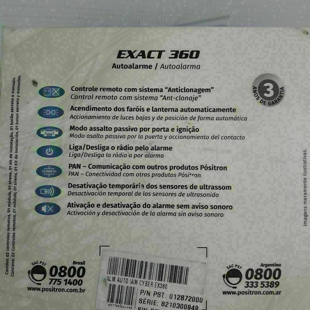 Alarme Positron.  Exact 360. Com garantia. Novo. Instalado. - Foto 2