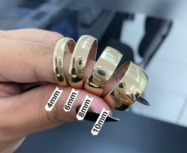 Aliança de moeda antiga legítima com uma pedra de zircônia  - Foto 5