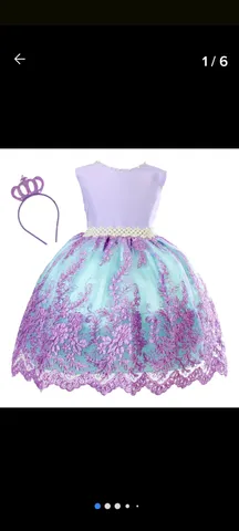 Vestido Princesa Sofia Infantil Luxo Estilo Boneca 1-6 anos