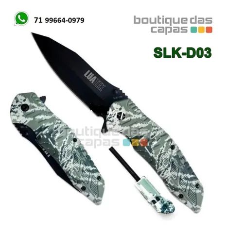 Faca cozinha canivete com pederneira luatek SLK-D03 SLK-D02