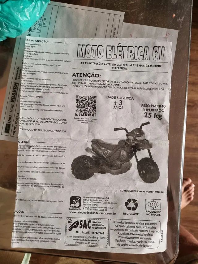 MOTO XT3® TITANIUM ELÉTRICA 6V - Brinquedos Bandeirante