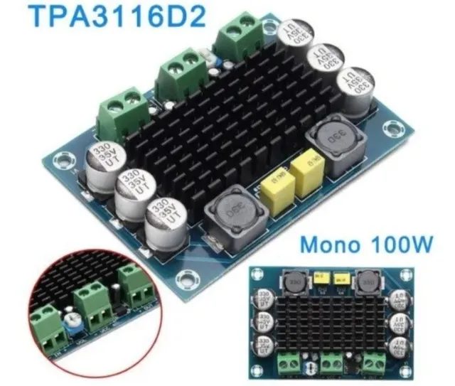 Placa Amplificadora Audio Mono 100w Rms Tpa3116d2 Xh-m542Automação COD-AM375