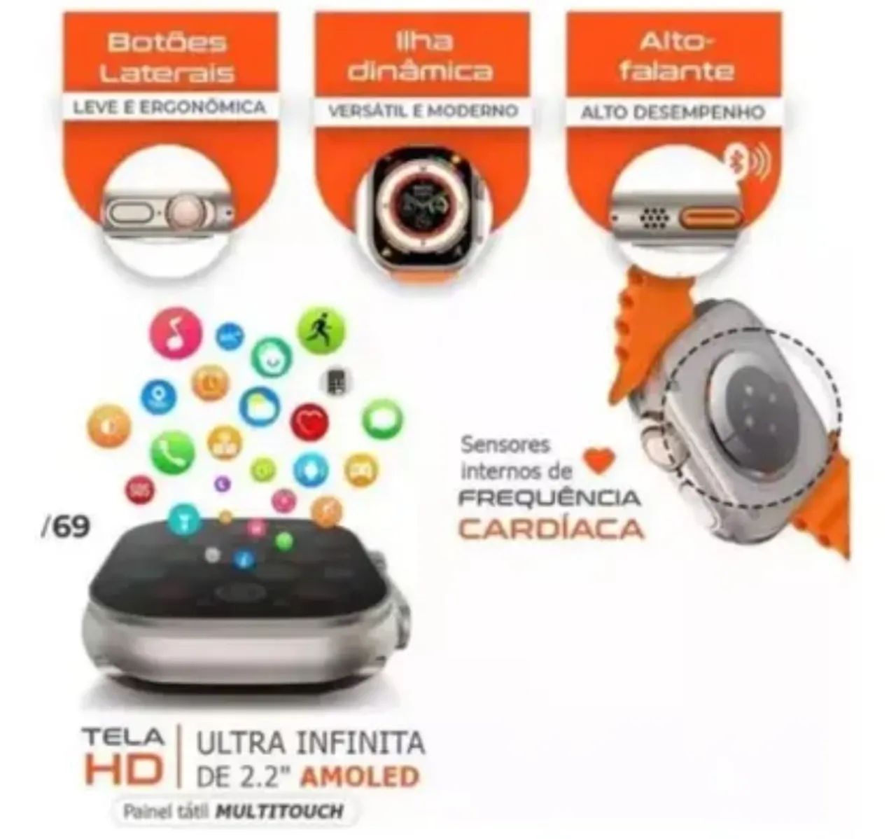 Apple Watch com 7 Pulseiras - Imperdível!