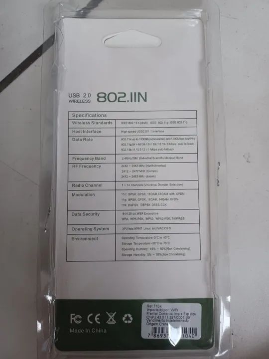 Adaptador usb Wifi com antena ref 7104 - Foto 2