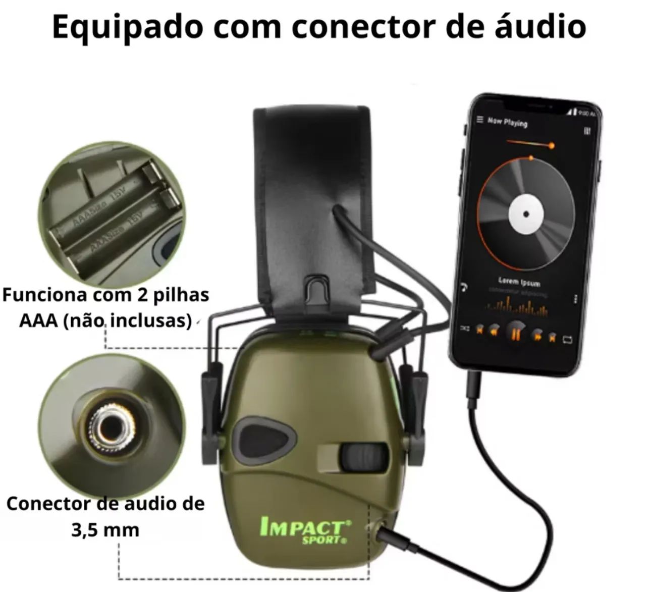 Fones de Ouvido Impact Sport - Proteção e Som de Alta Qualidade - Foto 3