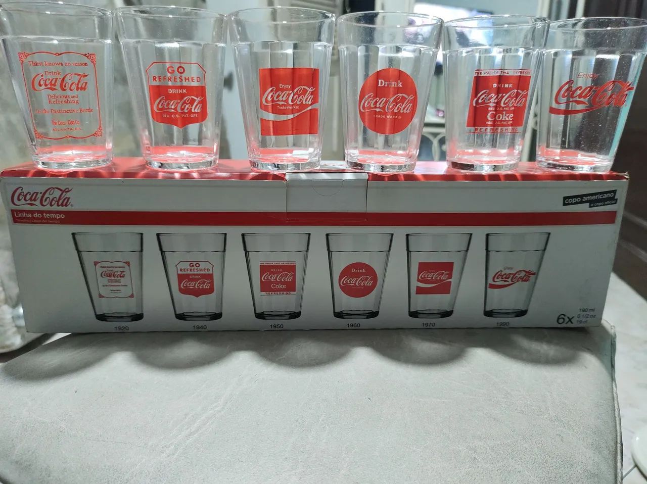 Kit de 6 Copos Coca-Cola Linha do Tempo - Foto 3