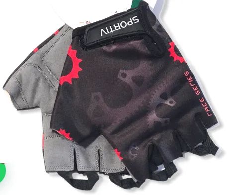 Luva Ciclismo Moto Motociclista Bike Bicicleta Fitness Em Lycra Estampada Dedo Curto. z882