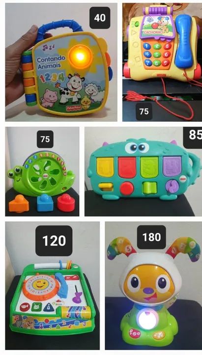 Brinquedos Fisher Price, Disney, Chicco, Playskoll - VALOR NAS FOTOS - Foto 3
