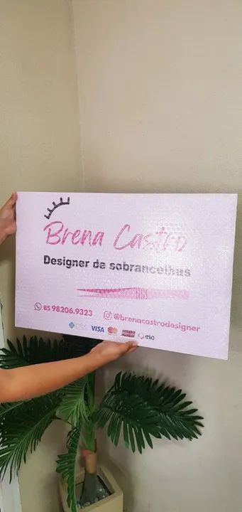 Placas retangulares Personalizada para comércio com logomarca  - Foto 4