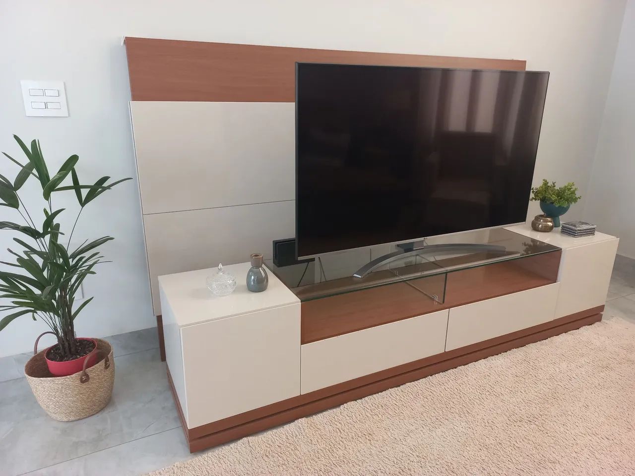 Rack e painel para sala de TV do móveis casa verde - Foto 2