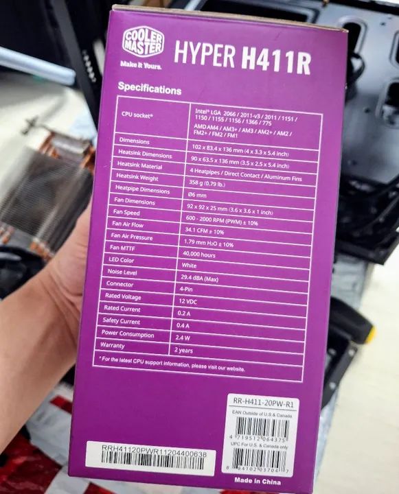 Air Cooler CM Hyper H411R LED Branco - Foto 2