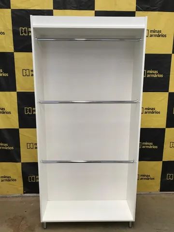Cabideiro Triplo com pés de inox 182x90x30