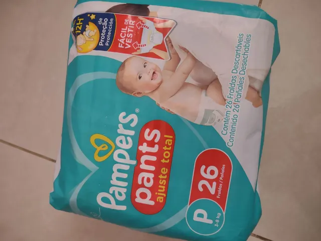 Fralda Pampers Pants Ajuste Total P - 26 Unidades - Fralda Pampers