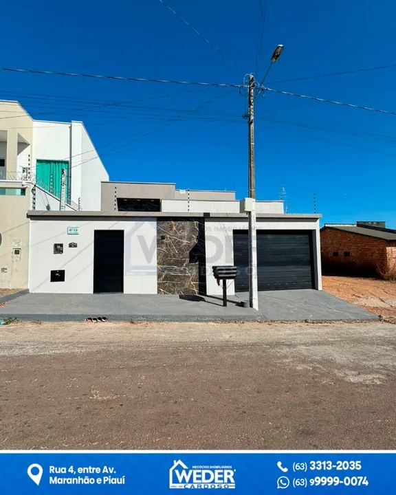 ? Vendo casa nova, moderna e financiável localizada em excelente setor de Gurupi.