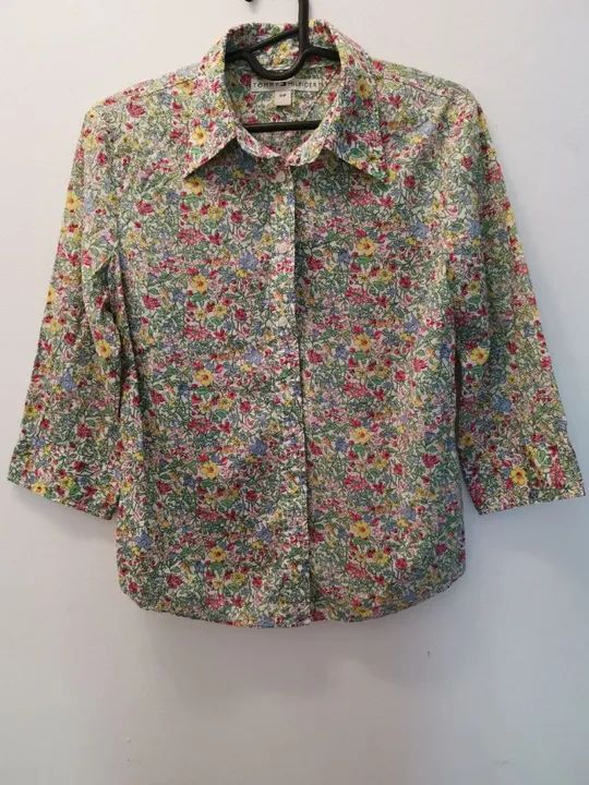 camisa floral tommy hilfiger