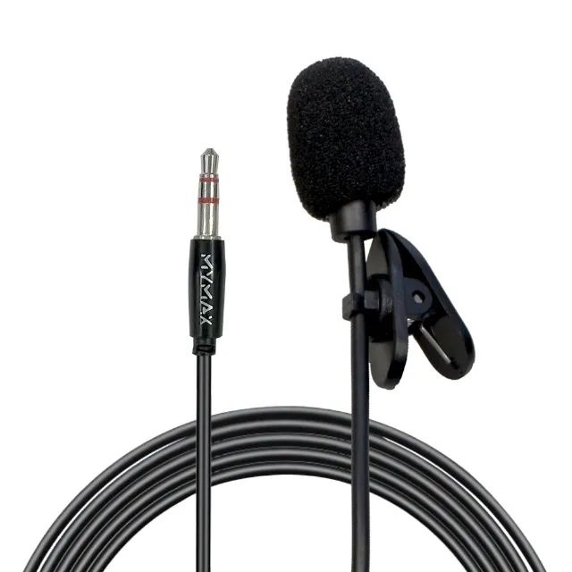 Microfone de Lapela P2 (Acompanha extensor 3m e Adaptador P3)